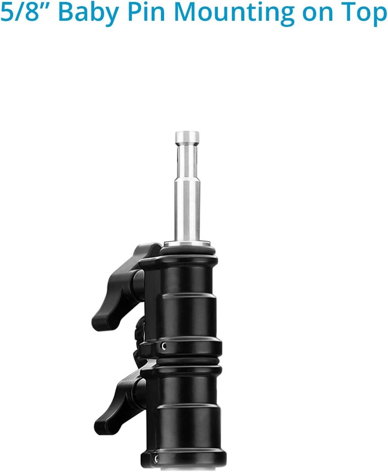 PROAIM 2-Stage Support Pole for Camera Sliders w 5/8” Baby Pin Receiver Ends. Prevents Slider Flex & Wobble, Telescopic w Easy Locking Knobs. Non-Slip Rubber Foot, up to 40kg/90lb Payload (P-SUPL-01) - Image 3